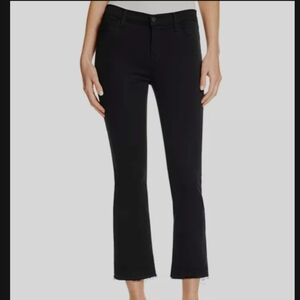 J Brand Selena Cropped Bootcut Jeans In Black Bastille